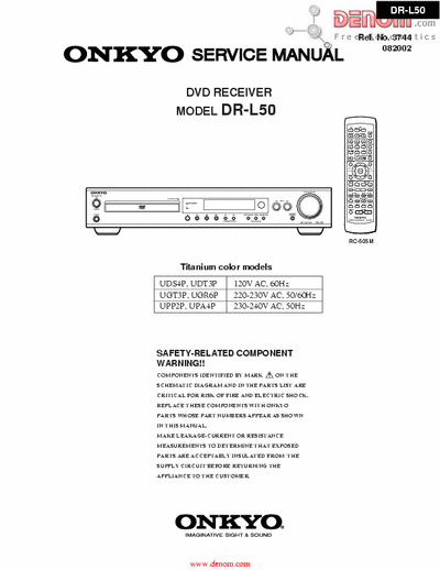 onkyo DR-L50 onkyo DR-L50 service manual